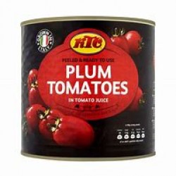 KTC Italian Plum Peeled Tomatoes 6x2.5kg
