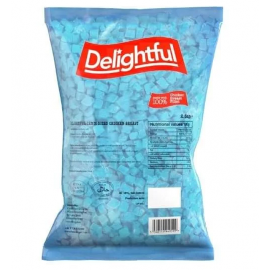 DELIGHTFUL COOKED DICED CHICKEN 12MM 2.5KG