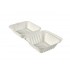 6" White Bagasse Clambshell HBB55 1x400