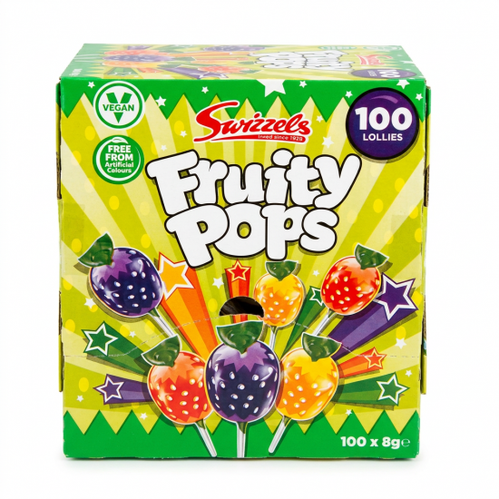 Fruity Pops Lollies Dispenser Box 100's