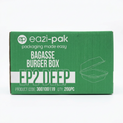 EP2 HP9 White Bagasse Medium Box DEEP 4x50's