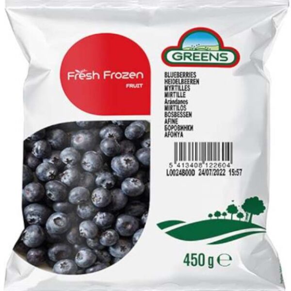 GREENS FROZEN BLUEBERRIES 450gr