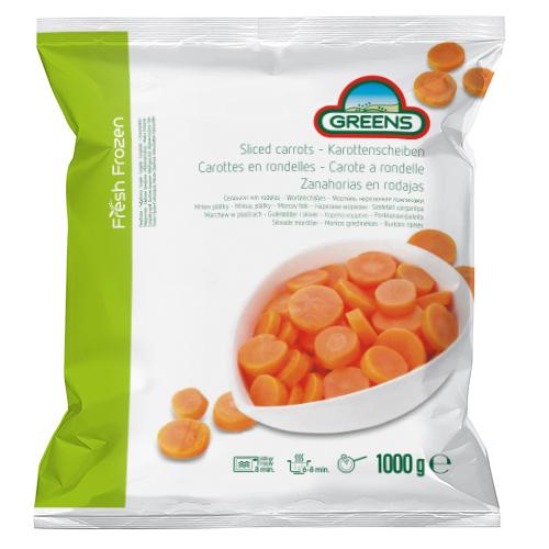 Greens Frozen Sliced Carrots Unfluted 1kg